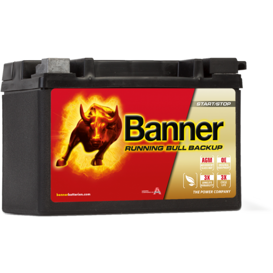 Μπαταρία Banner 50900 RUNNING BULL - BackUp | 9AH / Volt:12 / EN:120 / Πολικότητα: Αριστερά το +