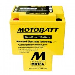 Μπαταρία MOTOBATT MB16A - GEL | 18AH / Volt:12 / EN:200 / Πολικότητα: Αριστερά και Δεξιά + Μπαταρία MOTOBATT MB16A - GEL | 18AH / Volt:12 / EN:200 / Πολικότητα: Αριστερά και Δεξιά +