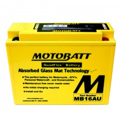 Μπαταρία MOTOBATT MB16AU - GEL | 21AH / Volt:12 / EN:230 / Πολικότητα: Αριστερά και Δεξιά + Μπαταρία MOTOBATT MB16AU - GEL | 21AH / Volt:12 / EN:230 / Πολικότητα: Αριστερά και Δεξιά +