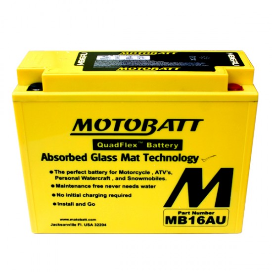 Μπαταρία MOTOBATT MB16AU - GEL | 21AH / Volt:12 / EN:230 / Πολικότητα: Αριστερά και Δεξιά +