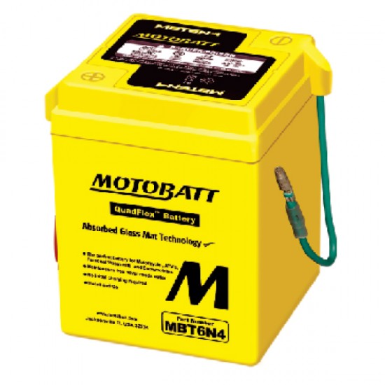 Μπαταρία MOTOBATT MBT6N4 - GEL | 4AH / Volt:12 / EN: / Πολικότητα: Αριστερά και Δεξιά +