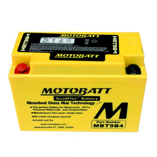 Μπαταρία MOTOBATT MBT9B4 - GEL | 9AH / Volt:12 / EN:115 / Πολικότητα: Αριστερά και Δεξιά +