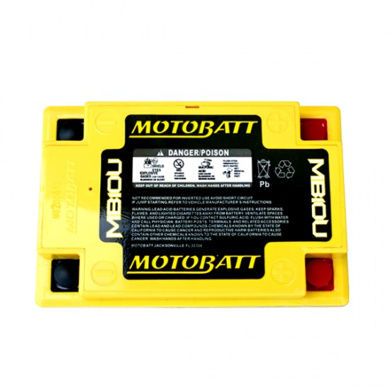 Μπαταρία MOTOBATT MB10U - GEL | 15AH / Volt:12 / EN:175 / Πολικότητα: Αριστερά και Δεξιά +