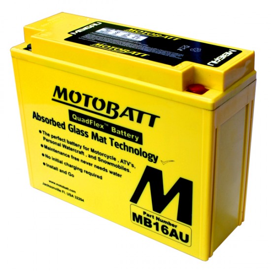 Μπαταρία MOTOBATT MB16AU - GEL | 21AH / Volt:12 / EN:230 / Πολικότητα: Αριστερά και Δεξιά +