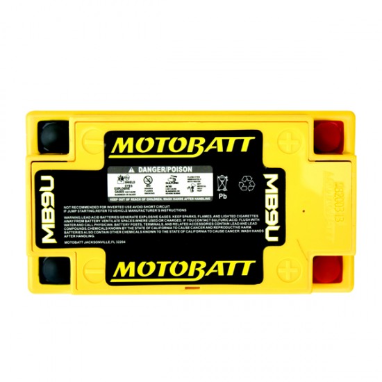 Μπαταρία MOTOBATT MB9U - GEL | 10,5AH / Volt:12 / EN:140 / Πολικότητα: Αριστερά και Δεξιά +