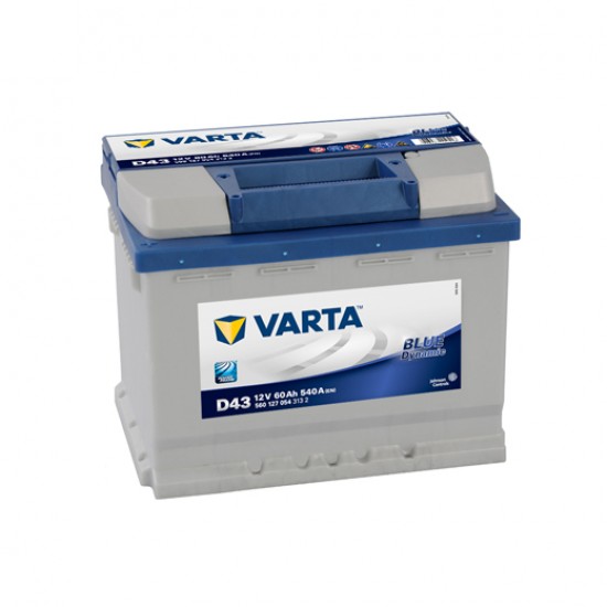 Μπαταρία Varta D43 Blue Dynamic | 560 127 054 | 60AH / Volt:12 / EN:540 / Πολικότητα: Αριστερά το +