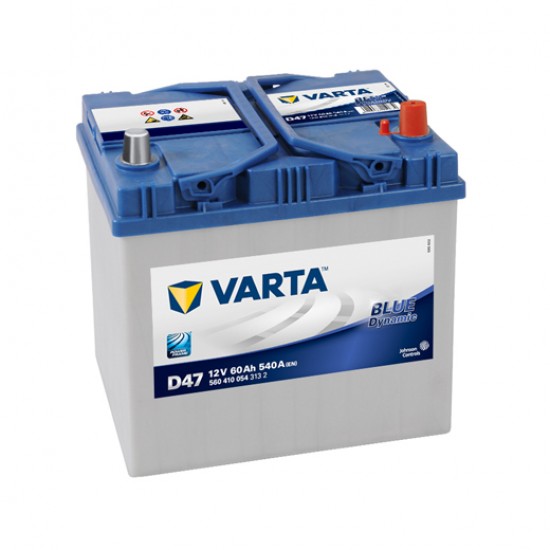 Μπαταρία Varta D47 Blue Dynamic | 560 410 054 | 60AH / Volt:12 / EN:540 / Πολικότητα: Δεξιά το +