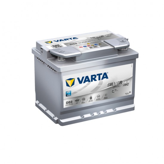 Μπαταρία Varta D52 SILVER Daynamic - AGM | 560 901 068 | 60AH / Volt:12 / EN:680 / Πολικότητα: Δεξιά το +