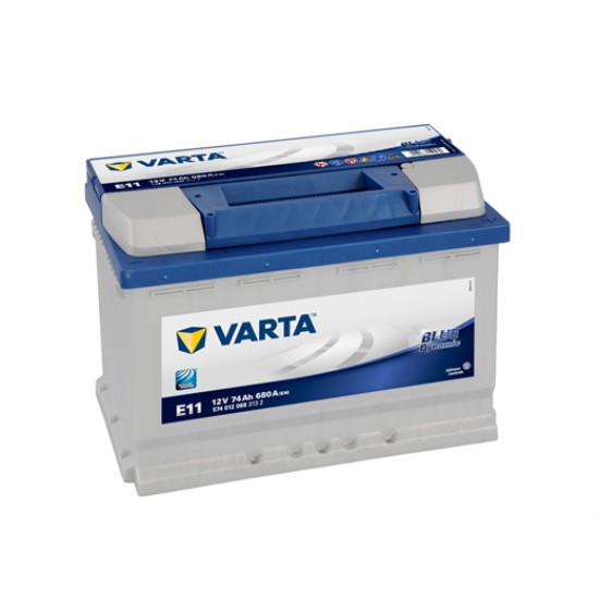 Μπαταρία Varta E11 Blue Dynamic | 574 012 068 | 74AH / Volt:12 / EN:680 / Πολικότητα: Δεξιά το +