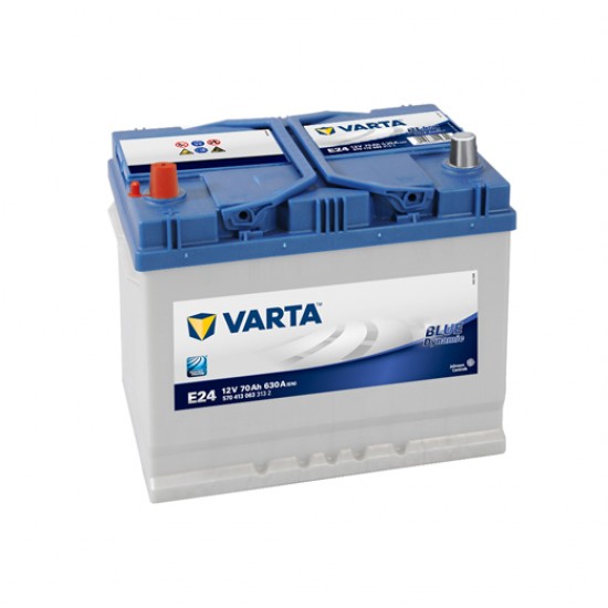 Μπαταρία Varta E24 Blue Dynamic | 570 413 063 | 70AH / Volt:12 / EN:630 / Πολικότητα: Αριστερά το +