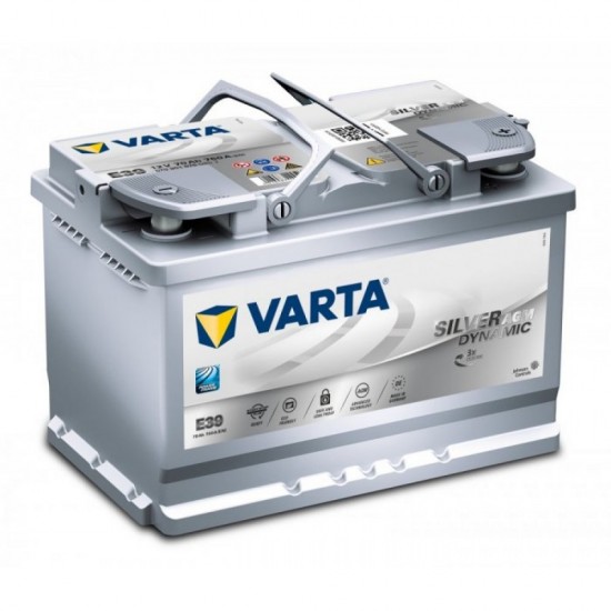 Μπαταρία Varta E39 AGM SILVER Daynamic | VA570901076 | 70AH / Volt:12 / EN:760 / Πολικότητα: Δεξιά το +