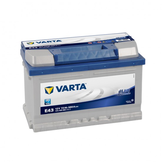 Μπαταρία Varta E43 Blue Dynamic | 560 127 054 | 72AH / Volt:12 / EN:680 / Πολικότητα: Δεξιά το +