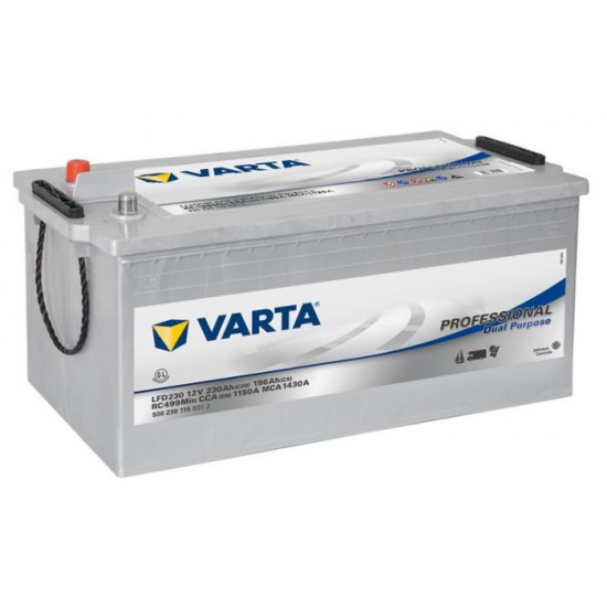 Μπαταρία Varta LFD230 Profesional Marine | 930 230 115 | 230AH / Volt:12 / EN: 1000 / Πολικότητα: Αριστερά το + (Κέντρο)