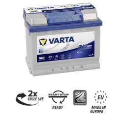 Μπαταρία Varta N60 Blue Dynamic - EFB | 560 500 064 | 60AH / Volt:12 / EN:640 / Πολικότητα: Δεξιά το + Μπαταρία Varta N60 Blue Dynamic - EFB | 560 500 064 | 60AH / Volt:12 / EN:640 / Πολικότητα: Δεξιά το +