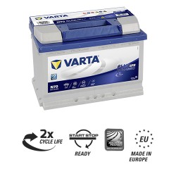 Μπαταρία Varta N70 Blue Dynamic - EFB | 570 500 076 | 70AH / Volt:12 / EN:760 / Πολικότητα: Δεξιά το + Μπαταρία Varta N70 Blue Dynamic - EFB | 570 500 076 | 70AH / Volt:12 / EN:760 / Πολικότητα: Δεξιά το +