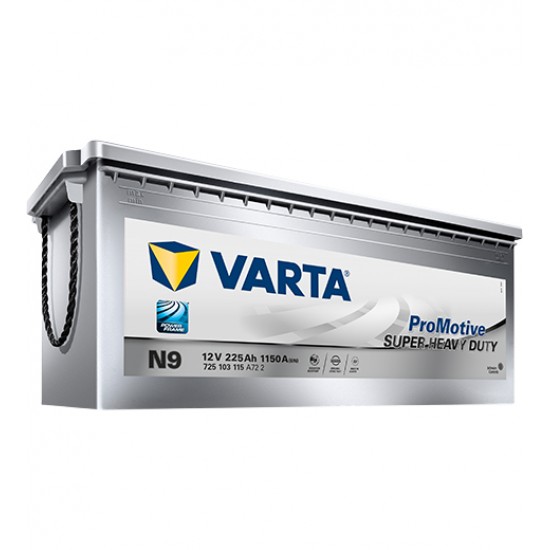 Μπαταρία Varta N9 ProMotive SILVER | 725 103 115 | 225AH / Volt:12 / EN:1150 / Πολικότητα: Αριστερά το + (Πλάι)
