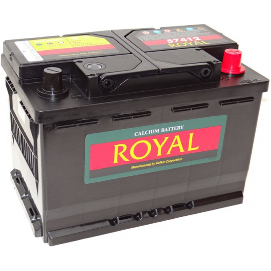 ΜΠΑΤΑΡΙΑ ROYAL R57412 | 74AH / VOLT:12 / EN:680 / ΠΟΛΙΚΟΤΗΤΑ: Δεξιά το +