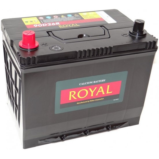 ΜΠΑΤΑΡΙΑ ROYAL R90D26R | 80AH / VOLT:12 / EN:700 / ΠΟΛΙΚΟΤΗΤΑ: Αριστερά το +