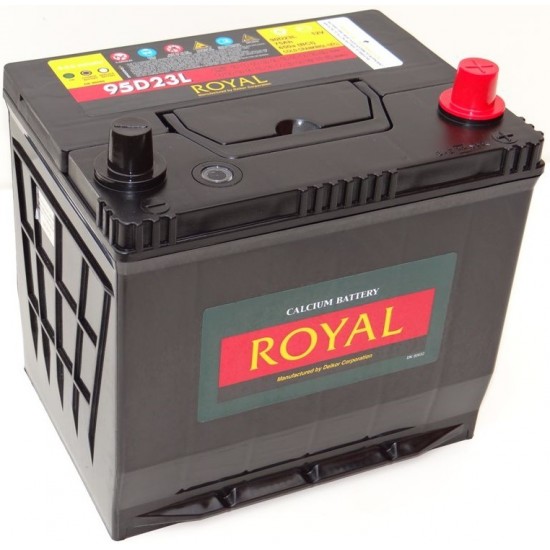 ΜΠΑΤΑΡΙΑ ROYAL R95D23R | 65AH / VOLT:12 / EN:620 / ΠΟΛΙΚΟΤΗΤΑ: Αριστερά το +