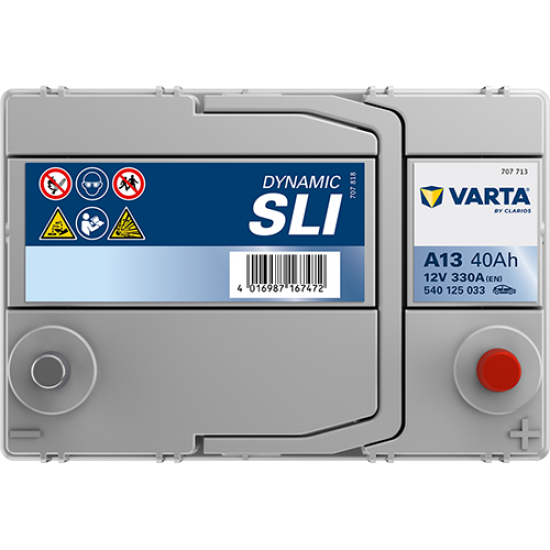 Μπαταρία Varta A13 Dynamic | 540 125 033 | 40AH / Volt:12 / EN:330 / Πολικότητα: Δεξιά το +
