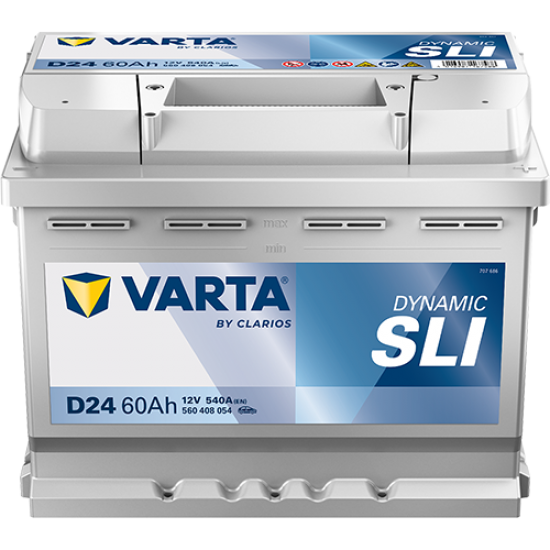 Μπαταρία Varta D24 Dynamic | 560 408 054 | 60AH / Volt:12 / EN:540 / Πολικότητα: Δεξιά το +