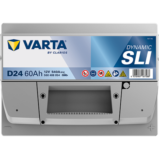 Μπαταρία Varta D24 Dynamic | 560 408 054 | 60AH / Volt:12 / EN:540 / Πολικότητα: Δεξιά το +