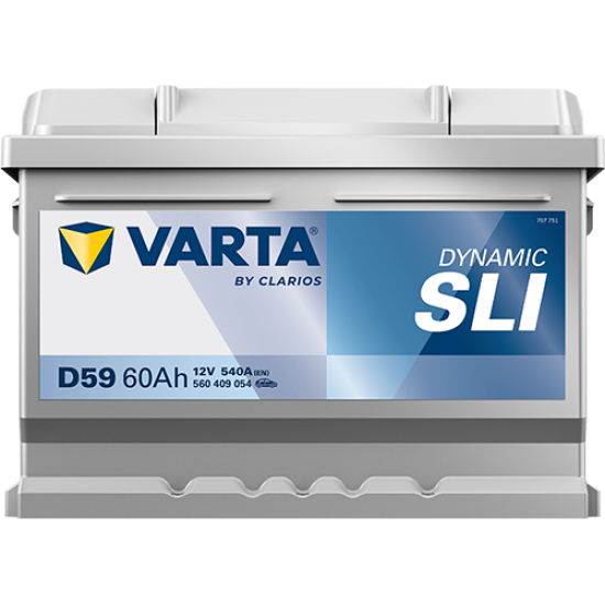 Μπαταρία Varta D59 Dynamic | 560 409 054 | 60AH / Volt:12 / EN:540 / Πολικότητα: Δεξιά το +
